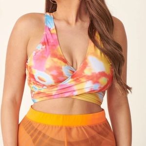 swimsuit top multicolored